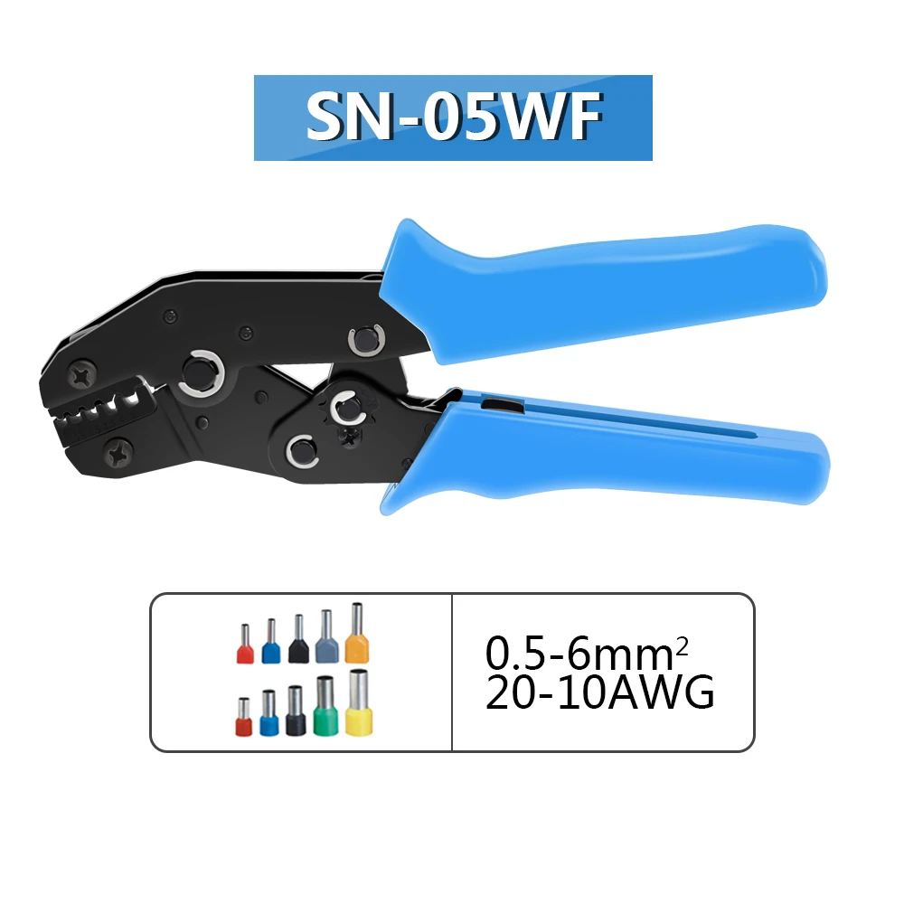 Crimping Tools Pliers Set for Pulg tubular tube nsulated Terminals SN-28B N-48B SN-06WF  Jaw Kit Electrical Pressing Pliers