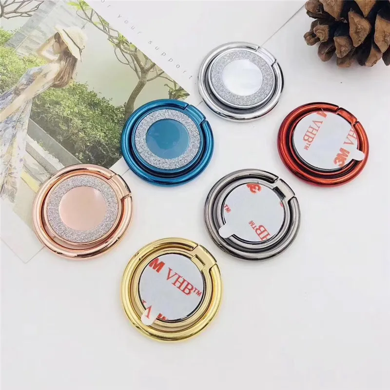 Luxuriöser Metall-Handyhalter Universeller 360-Grad-Drehbarer Fingerring-Halter Magnetische Autohalterung Ständer Zubehör – Detail 18