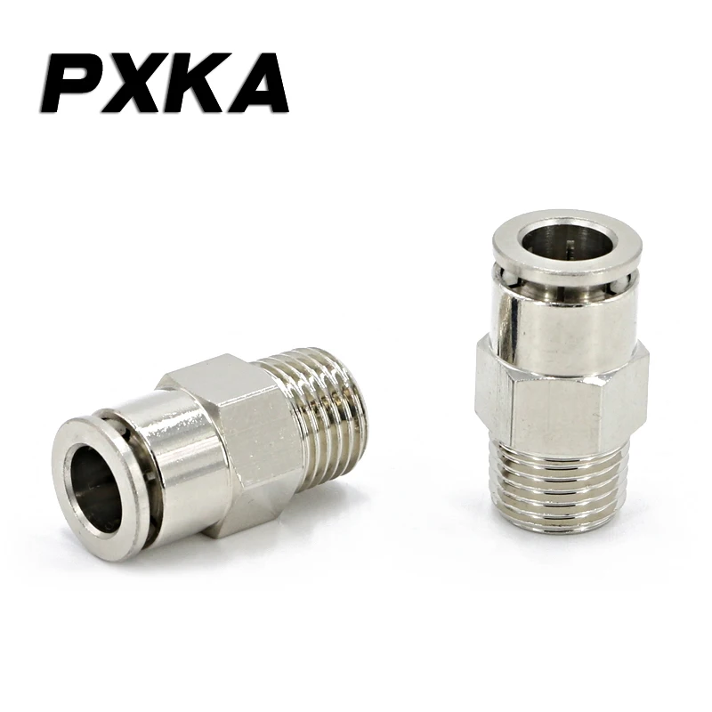 Transport Pneumatic Connector All Copper Metal Quick Plug High Voltage PC8-02 Threaded Straight Hose
