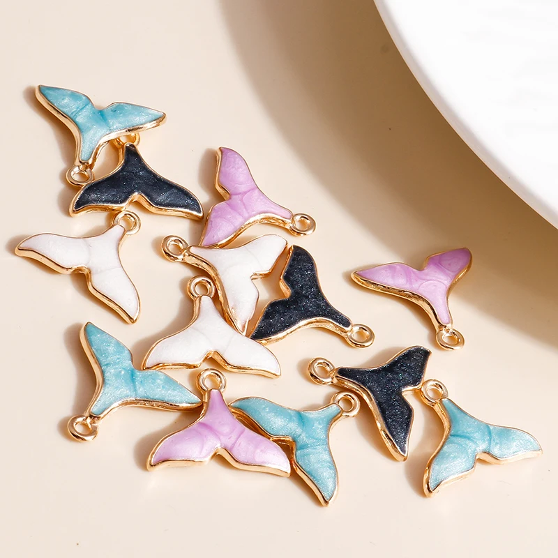 10pcs Mix Cute Enamel Shell Starfish Charms Pendants of Necklace Earrings Keychains Handemade DIY Jewelry Making Accessories