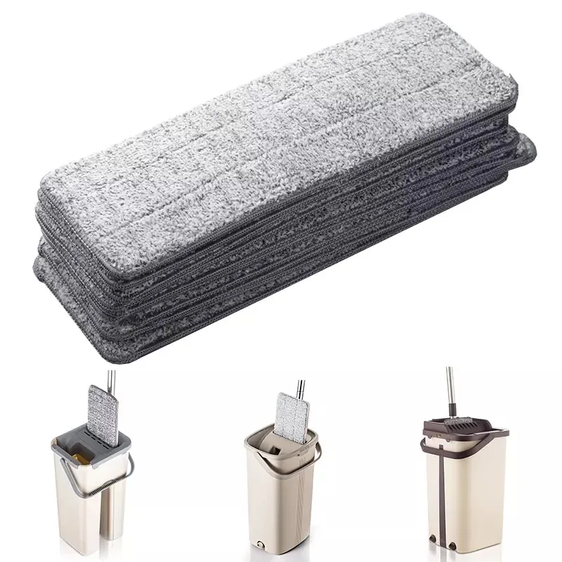 Paño manos libres para cabezal de fregona, accesorio de limpieza de suelo de microfibra para el hogar, mopa de mijo y otros recambios húmedos y secos, 2/5 piezas