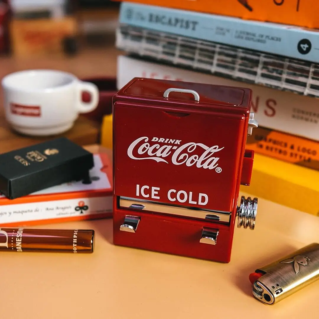 Retro Cola Automatic Toothpick Holder Pocket Small Toothpick Storage Box Dispenser Secret Stash Kitchen Accessories Home Decor