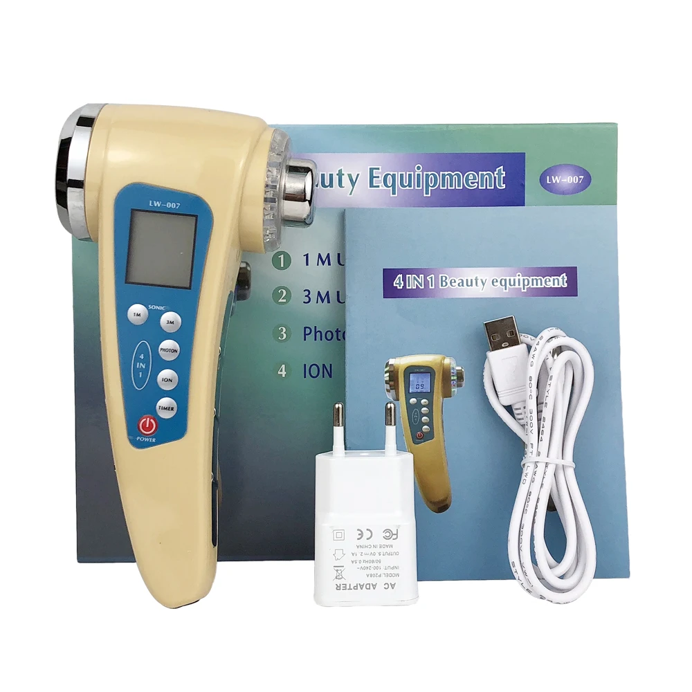 1MHz Ultrasonic Body Slimming Massager 3Mhz Ultrasound Therapy Ion Galvanic Photon Device Face Skin Rejuvenation Cleaner Machine