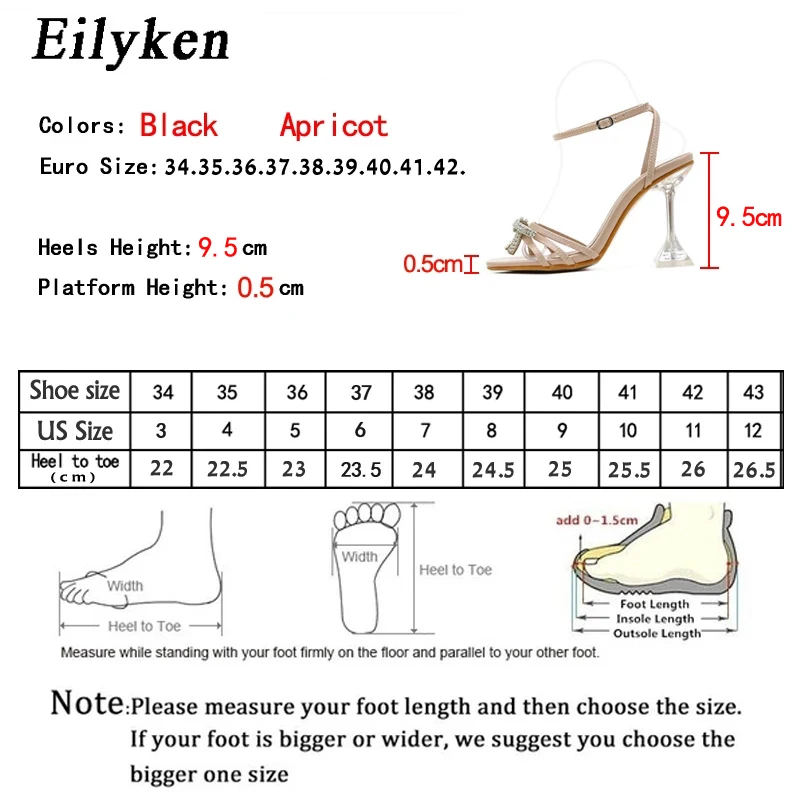 Eilyken Women Shoes Gladiator Sandals Sexy High Heels Sandals Summer Party Dress Buckles Pumps Big size 42