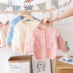 Girls Sweater Jacket Girl Baby Knitted Cardigan Coat  Children's Knitted Jacket  Spring and Autumn New Clothes