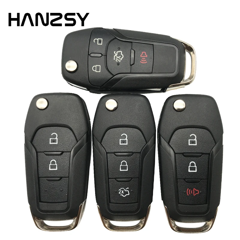 

2/3/4 Buttons Flip Folding key Fob For Ford Focus Fusion Mk2 Mk7 Explorer Ranger Car Remote Key Shell Case Fob HU101 Blade