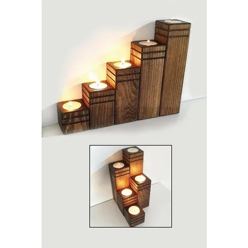 Dekolia Wood Elegant Candle Holder Candle Living Room Decoration Indoor Illuminator, Antique Candle Holders, Candlestick and candlesticks bohemian Candle Holders