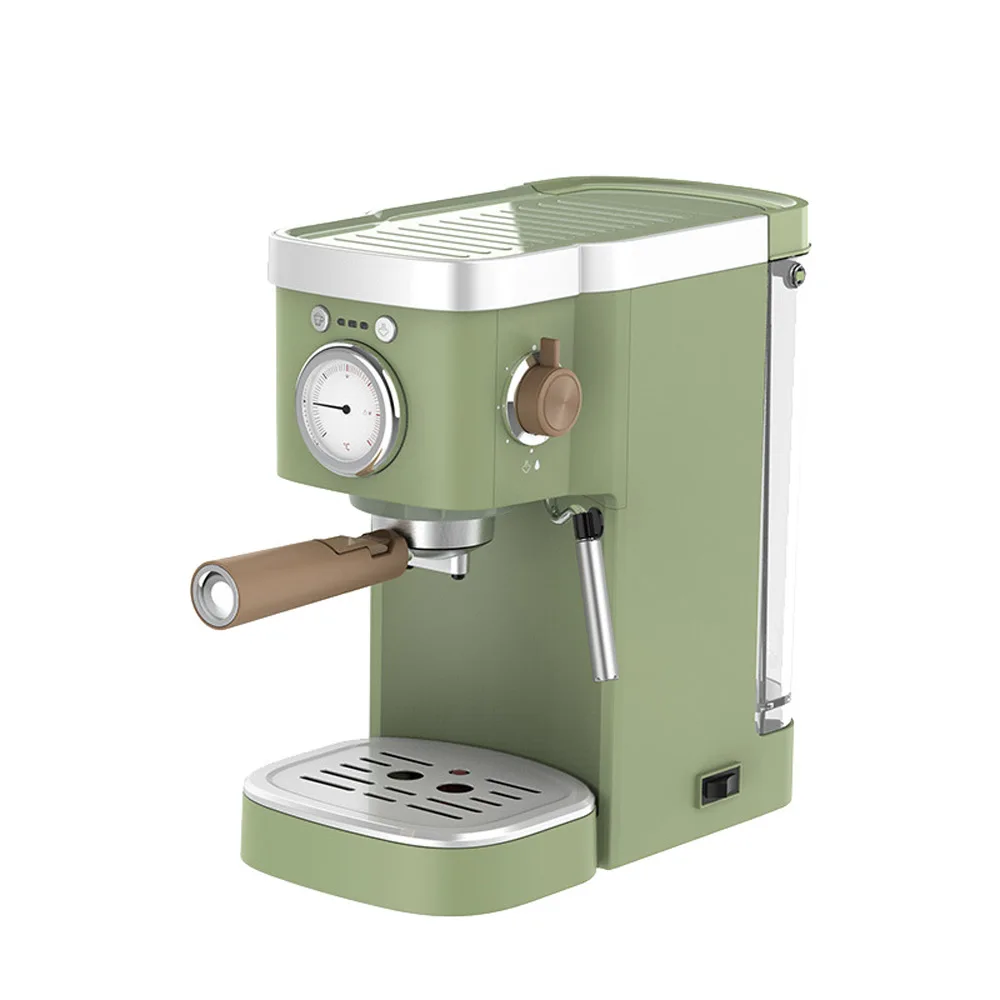 Retro green coffee machine household capsule small full semi-automatic Italian commercial steam milk froth