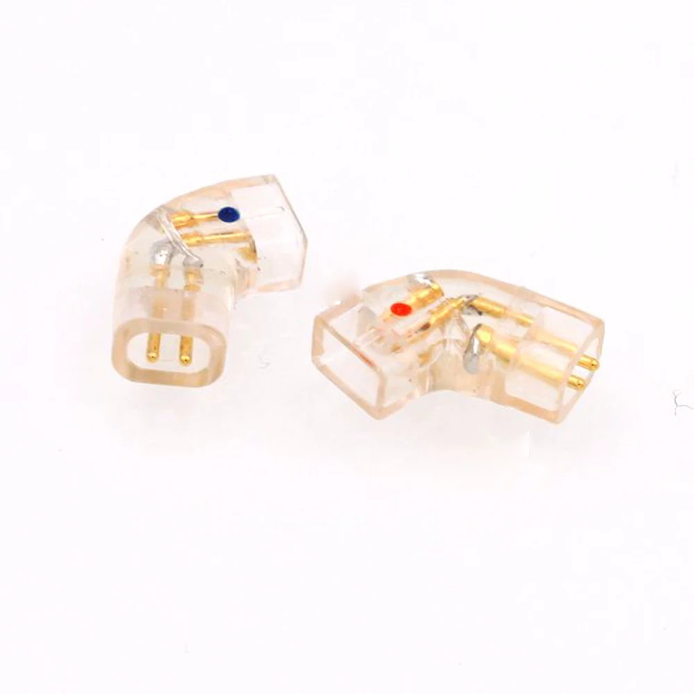 pair Gold Plated QDC Headphone Plug for QDC Male to MMCX 0.78mm Female Converter Adapter