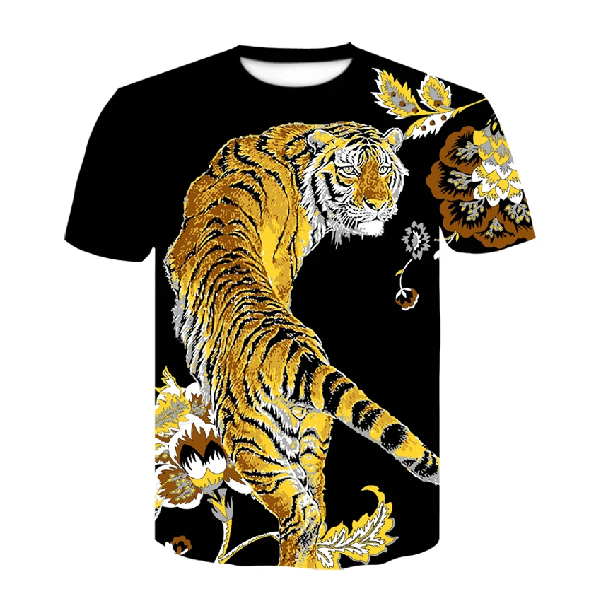 Novelty 3D Golden Chain Print Baroque Brand T-shirt 2019 Summer style short sleeve luxury Royal men clothes hip hop tops & tees