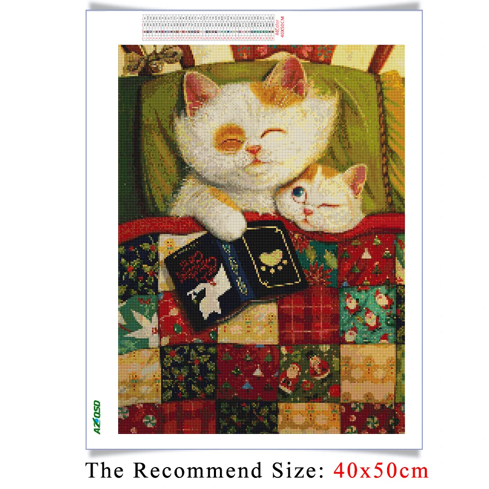 YIBRIGHT-Diamond-Painting-Cat-Book-Cross-Stitch-Picture-Of-Rhinestones-Diamond-Embroidery-Animal-Mosaic-Handmade-Home