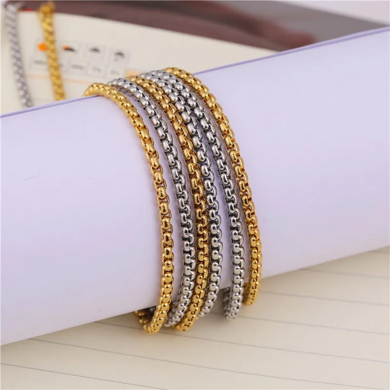 20PCS 23.6in Plating Real Gold Chains Stainless Steel Materials Lobster Clasp For DIY Jewelry Making Accessories Wholesale Items