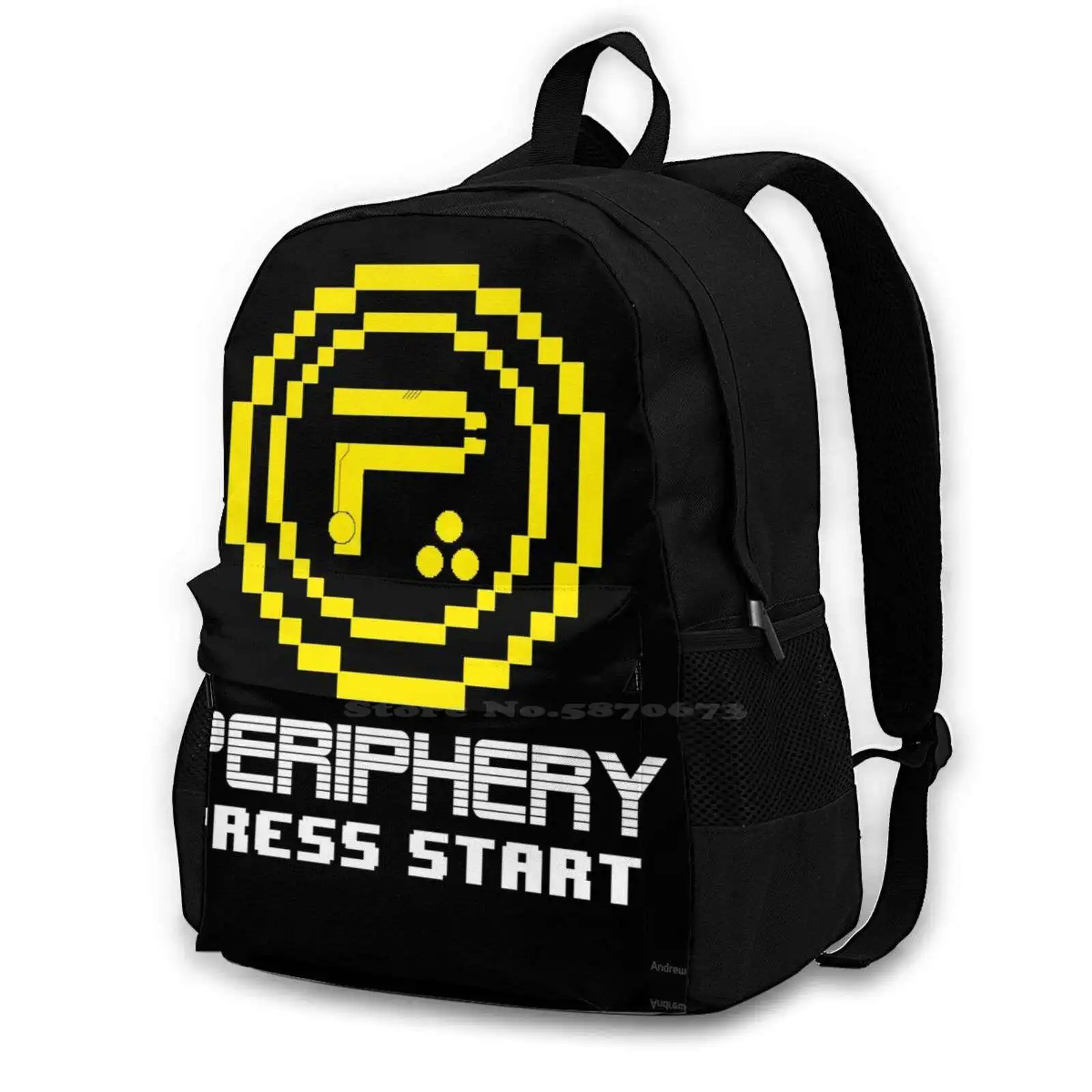 Periphery 8-Bit Yellow / Ketchup Vs. Mustard School Bag Big Capacity Backpack Laptop Select Difficulty Periphery 8Bit Metalcore