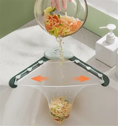 Triangular Sink Filter Foldable Food Waste Strainer Mesh Multifunctional Disposable Residue Separation Hanging Bag Kitchen Tools