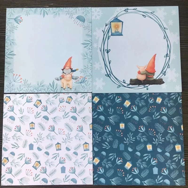 Winter Elves 6-inch Single-sided DIY Handmade Card Scrapbook Album Background Paper