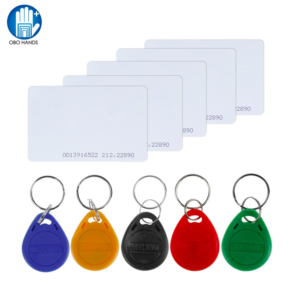 10pcs 125KHz RFID Keyfobs Access Control Cards NFC Token EM4100 TK4100 ID Key Card RFID Keychains Tags ABS Waterproof