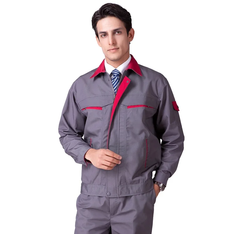 Spring Work Clothing Jacket Pants Worker Suit Safety Welding Durable Uniform Mechanical Auto Car Repair Porter Workshop Coverall