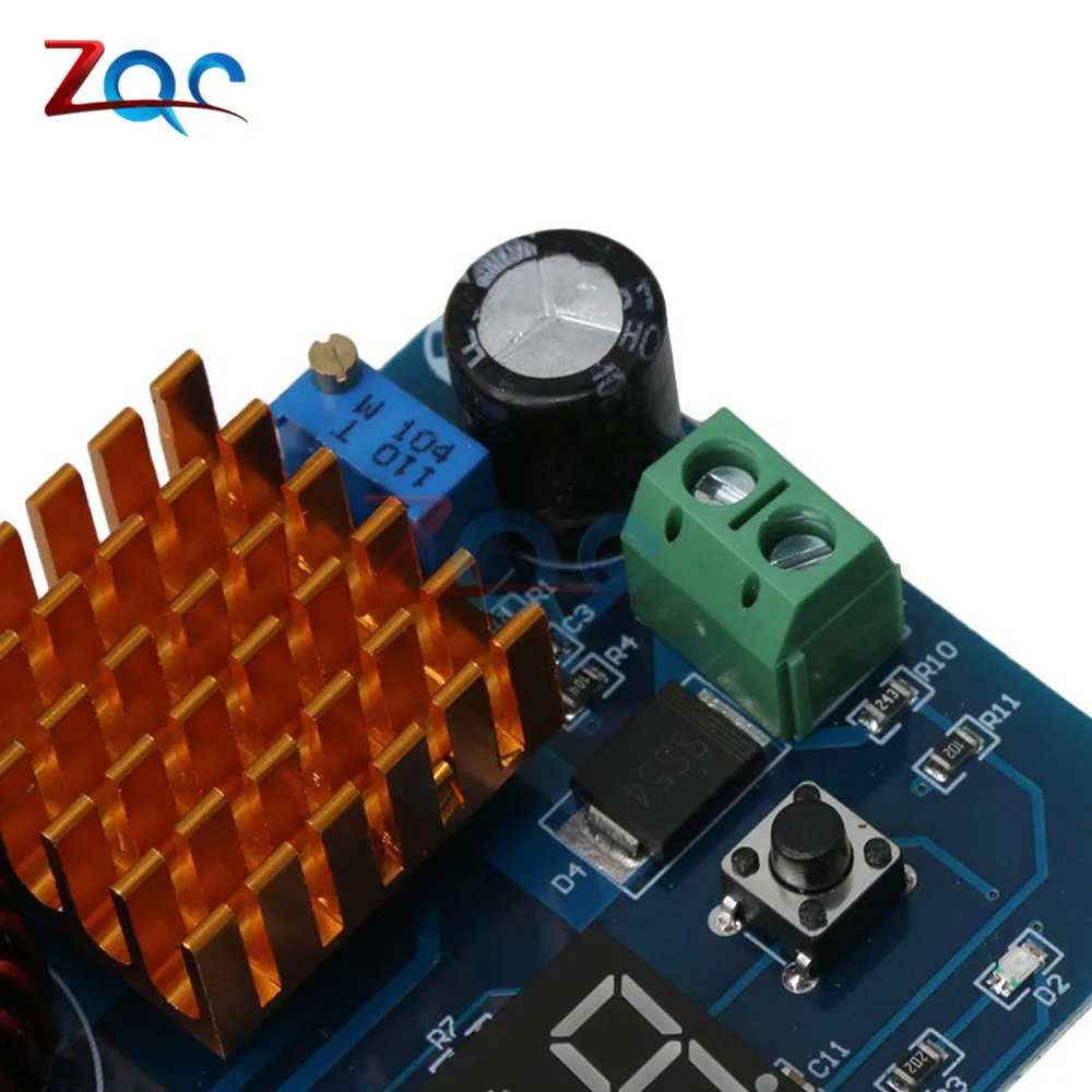 DC 3V-35V to DC 5V-45V Boost Module Digital Voltmeter DC-DC Step Up Module Boost Converter Board 5A Power Adjustable for Voltage