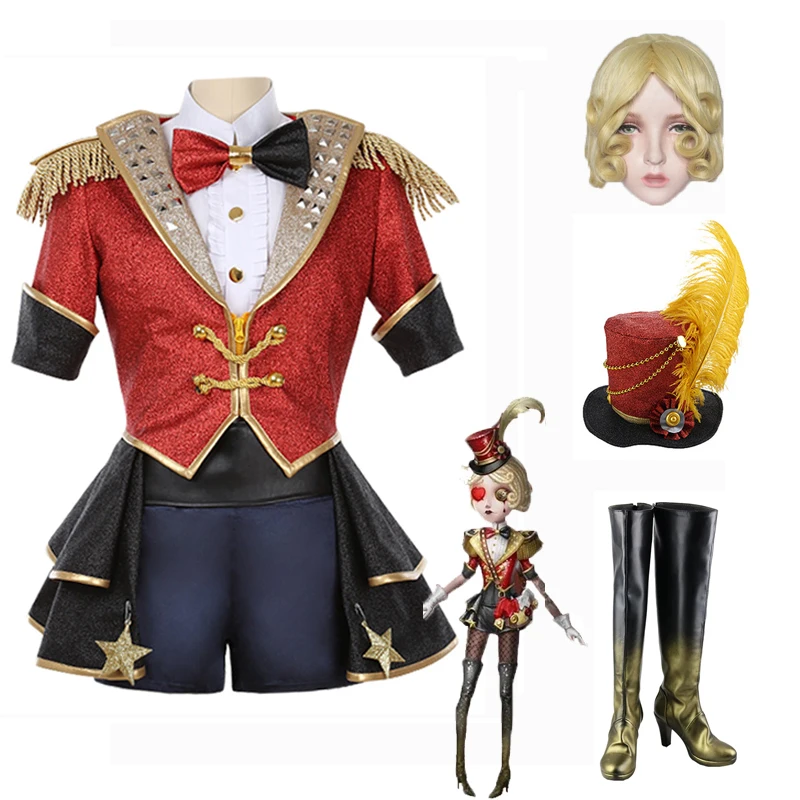 

Anime Margaretha Zelle Cosplay Halloween Party High Quality Costume Men/Women Game Identity V Role Play Wigs and Shoes Hat Suit