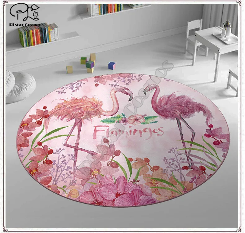 

Flamingo pattern carpet Square Anti-Skid Area Floor Mat 3D Rug Non-slip Mat Dining Room Living Room Soft Bedroom Carpet