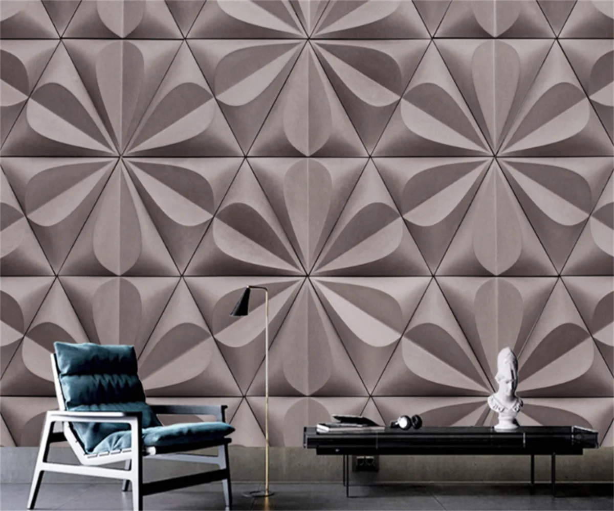 

European retro floral three-dimensional geometric living room background wallpaper custom living room bedroom wallpaper mural