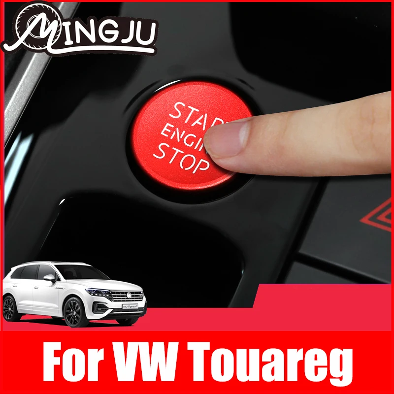 

Aluminum Car Styling Engine Start Stop Button Ring Cover Trim For Volkswagen VW Touareg 2019 2020 2021 Accessories