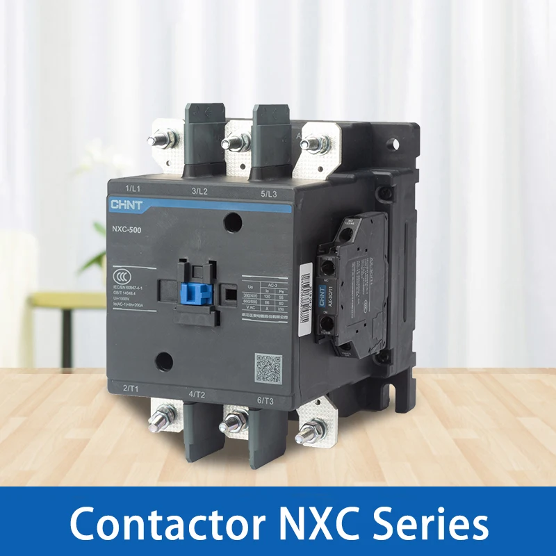 CHINT NXC-500 contactor 500A  AC 24V 36V 48V 110V 127V 220V 380V 415V Used for frequently starting and controlling ac motor