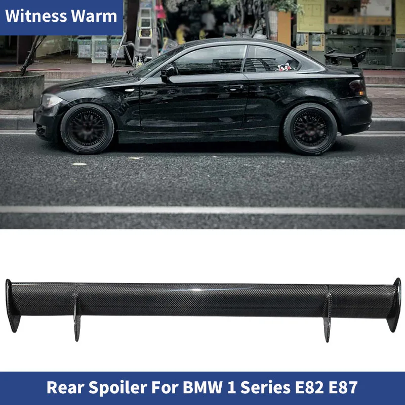 Car Styling 1m Carbon Fiber Modified Rear Spoiler Tail Wing for Bmw 1m E82 E87 Racing Roof Wings Spoiler