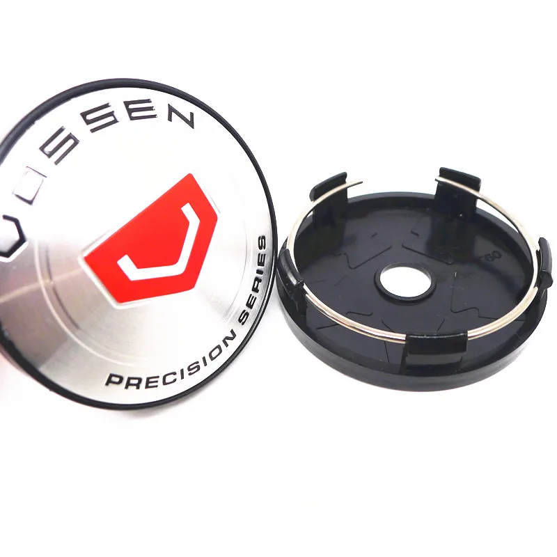 4pcs 60mm VOSSEN Wheel Caps Hub Center Cap Cover 56mm Emblem Badge Car Rims Hubcap Cover Styling Accessories