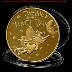 Twinkle the Tooth Fairy Coin Commemorative Coin Children Baby Gifts Souvenir for Art&Collectible Business Gift HG14308