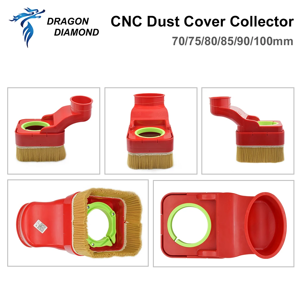 

Spindle Dust Cover Collector 70/75/80/85/90/100mm For CNC Router Engraving Milling Machine Power Tools CNC Dust Shoes