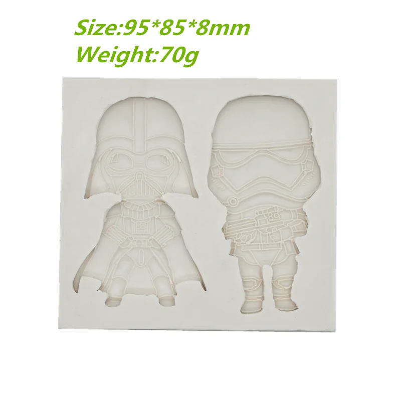 War Character 2 Shape Silicone Mold DIY Cake Chocolate Dessert Fondant Moulds Baking Decoration Tool Kitchenware