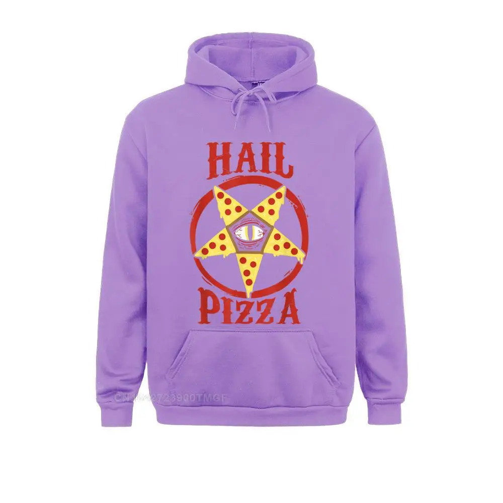 Print Hoodies Father Day Funky Sportswears Male Sweatshirts Hail Pizza Funny Satanic Pizza Pentagram Occult Oversized Hoodie