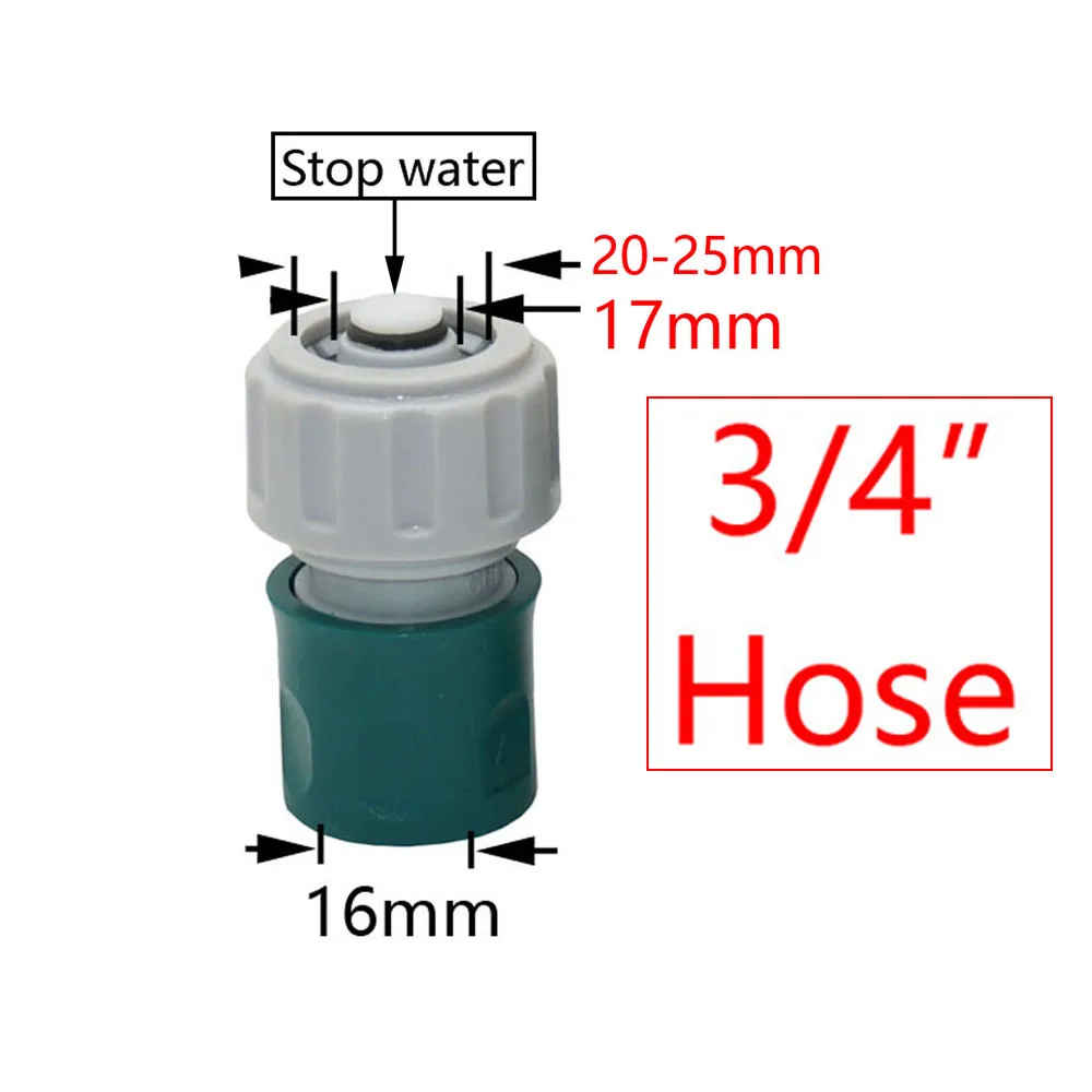 1/2 3/4 1 Cal wąż ogrodowy szybkie złącze 32/20/16mm rury złącze redukcyjne zatrzymać wodę wspólne System nawadniania Adapter