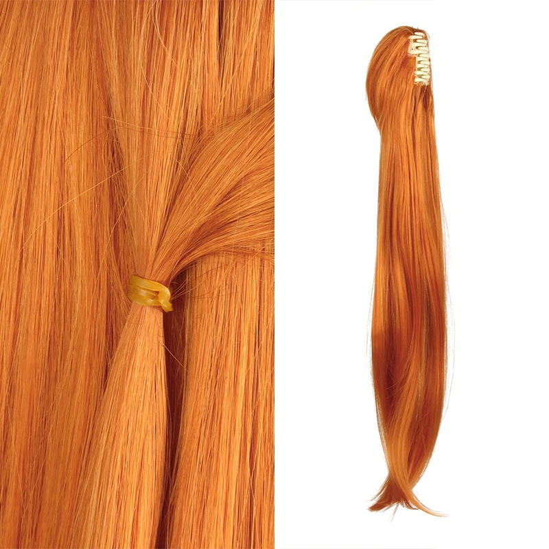 L-email wig Synthetic Hair Asuka Langley Soryu Cosplay Wig 60cm Long Orange Women Asuka Langley Soryu Wig Heat Resistant Wigs