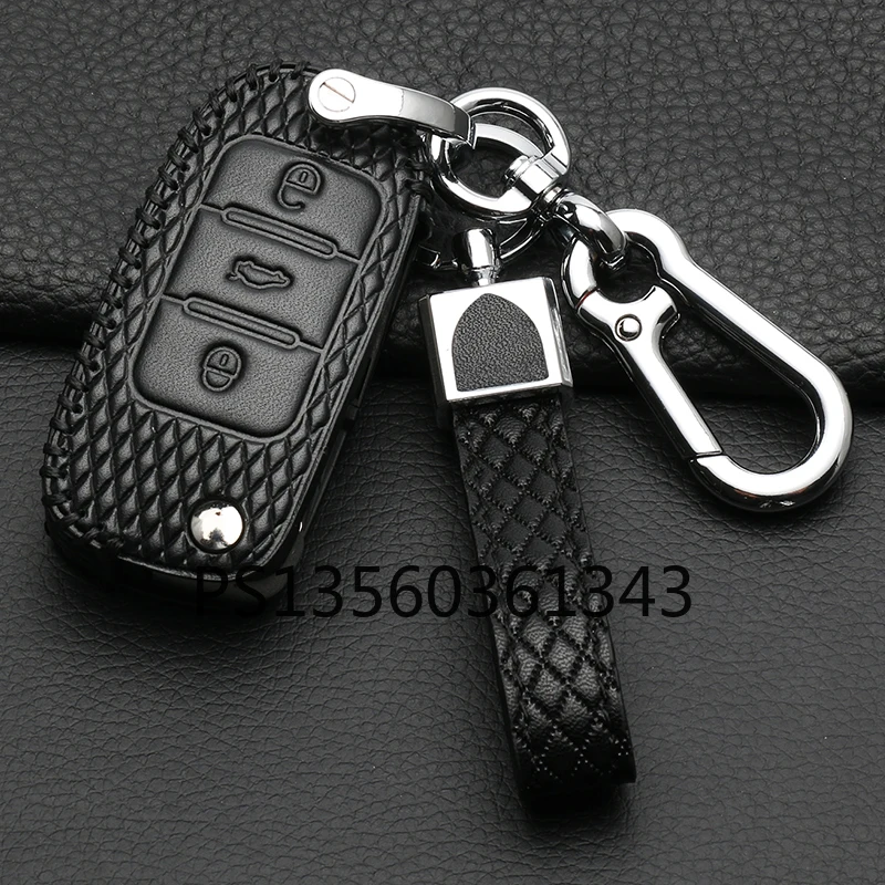 

Suitable for Skoda Octavia Superb Rapid Fabia Karoq Kamiq car key cover leather shell buckle