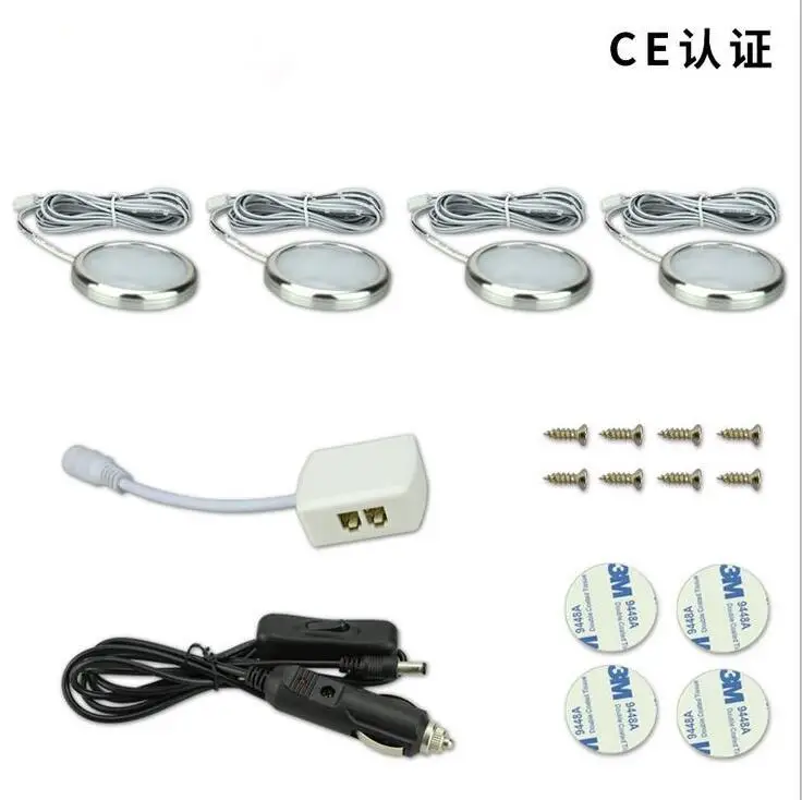 

3/4/6/8pcs 2W/2.5W Interior Spot Light 12V 12LED Cabinet Lighting For Camper Boat Trailer Van RV