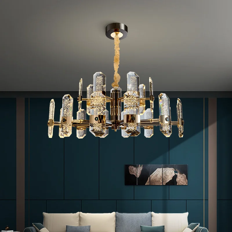 Living Room Chandelier Post-Modern Simple Elegant Light Luxury Dining-Room Lamp Unique Crystal Bedroom Lamps 2021 New