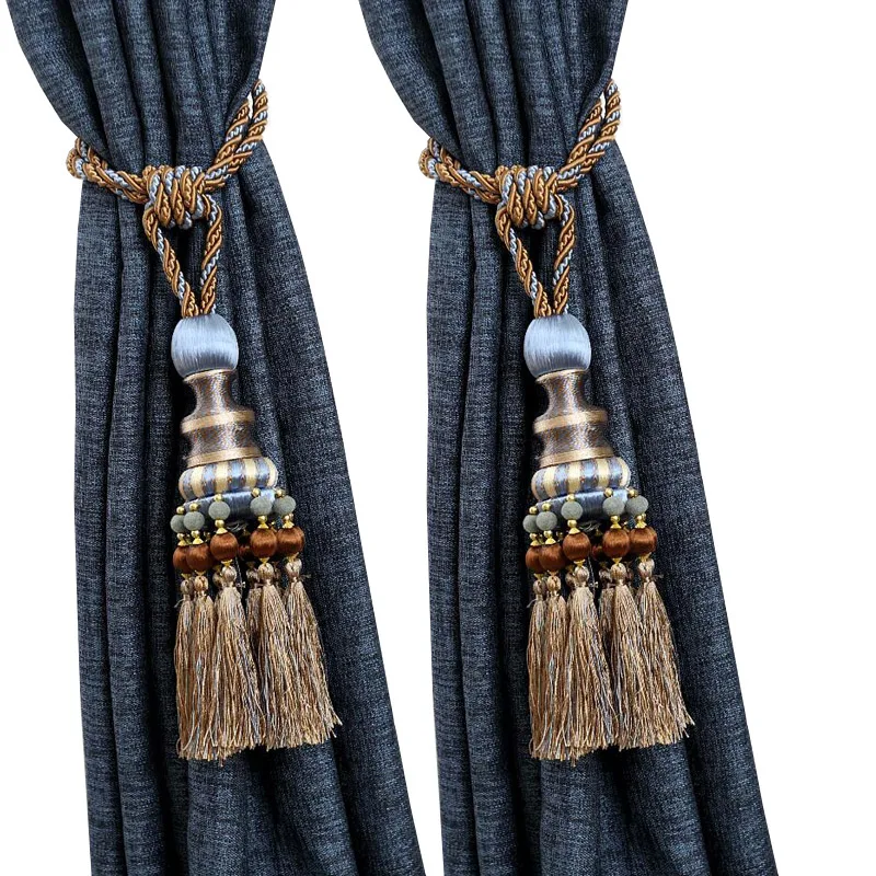 2PCS/SET Curtain Hanging Ball straps Tied Rope Hanging Ball Curtain Buckle Hook Tassel strap L2145