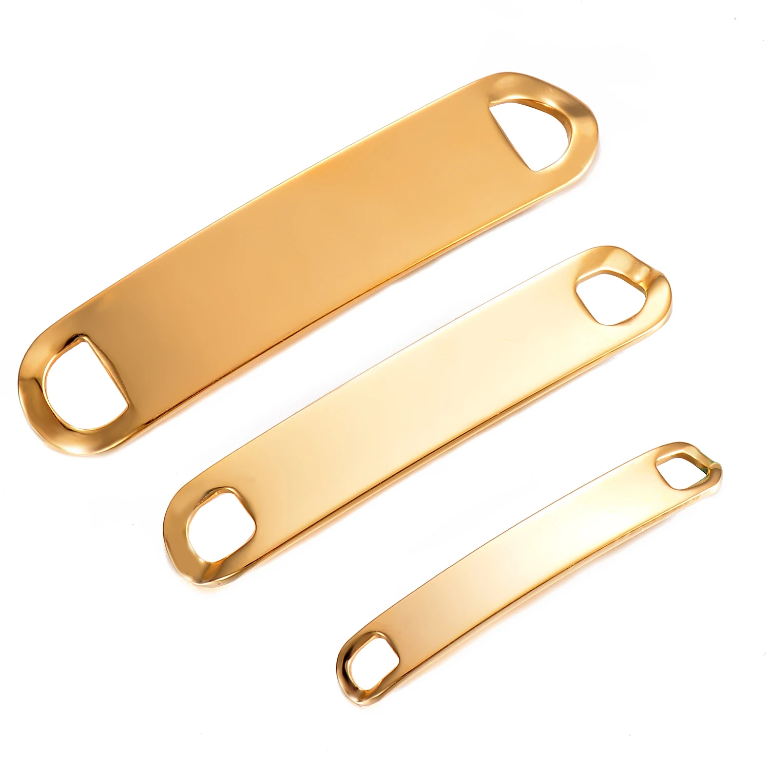 10pcs Blank Bar Connector Silver Gold Colour Stainless Steel DIY Bracelet Necklaces Jewelry Makings Tag Findings