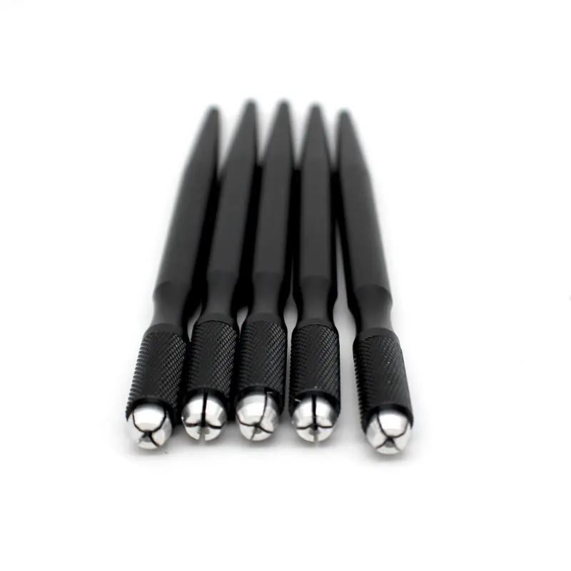 10 pcs Round Flex Needle Lock-Pin Device Manual Permanent Makeup Embroidered Eyebrow Tattoo Pen Tebori Microblading Pen