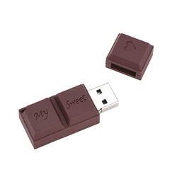 Pen drive usb 128mb 4gb 8gb 16gb 32gb 64gb modelo de desenho animado de chocolate pen drive em u disk