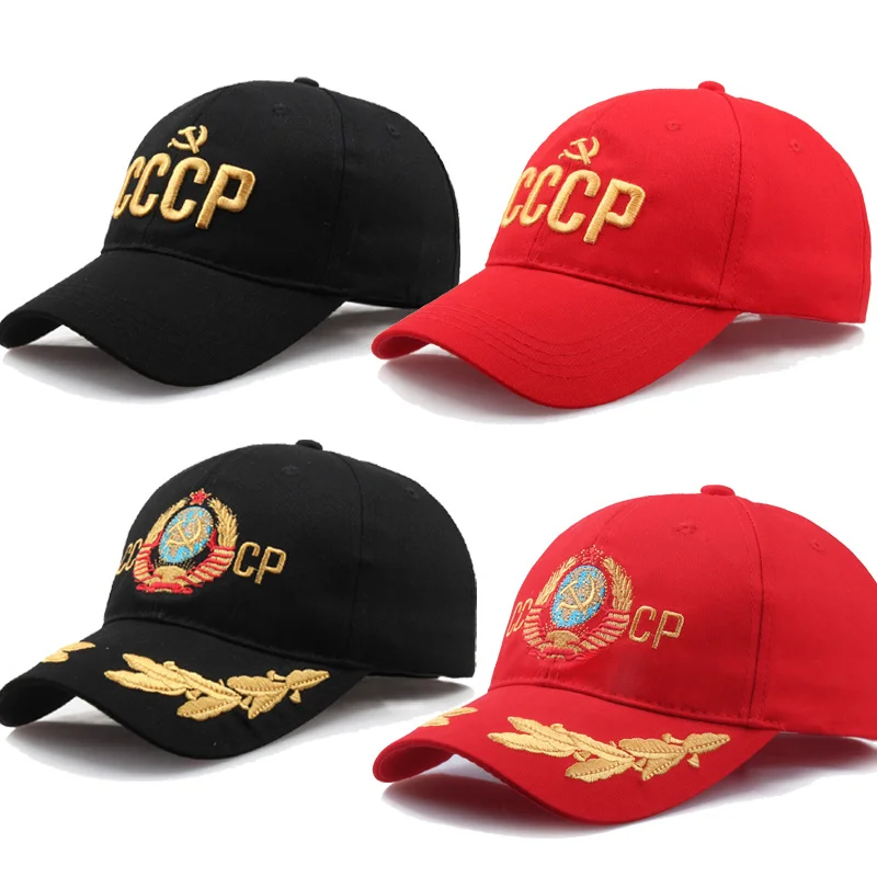 New Embroidery CCCP USSR Russian Letter Snapback Cap Cotton Baseball Cap for Adult Men Women Dad Hat Garros Drop Shipping