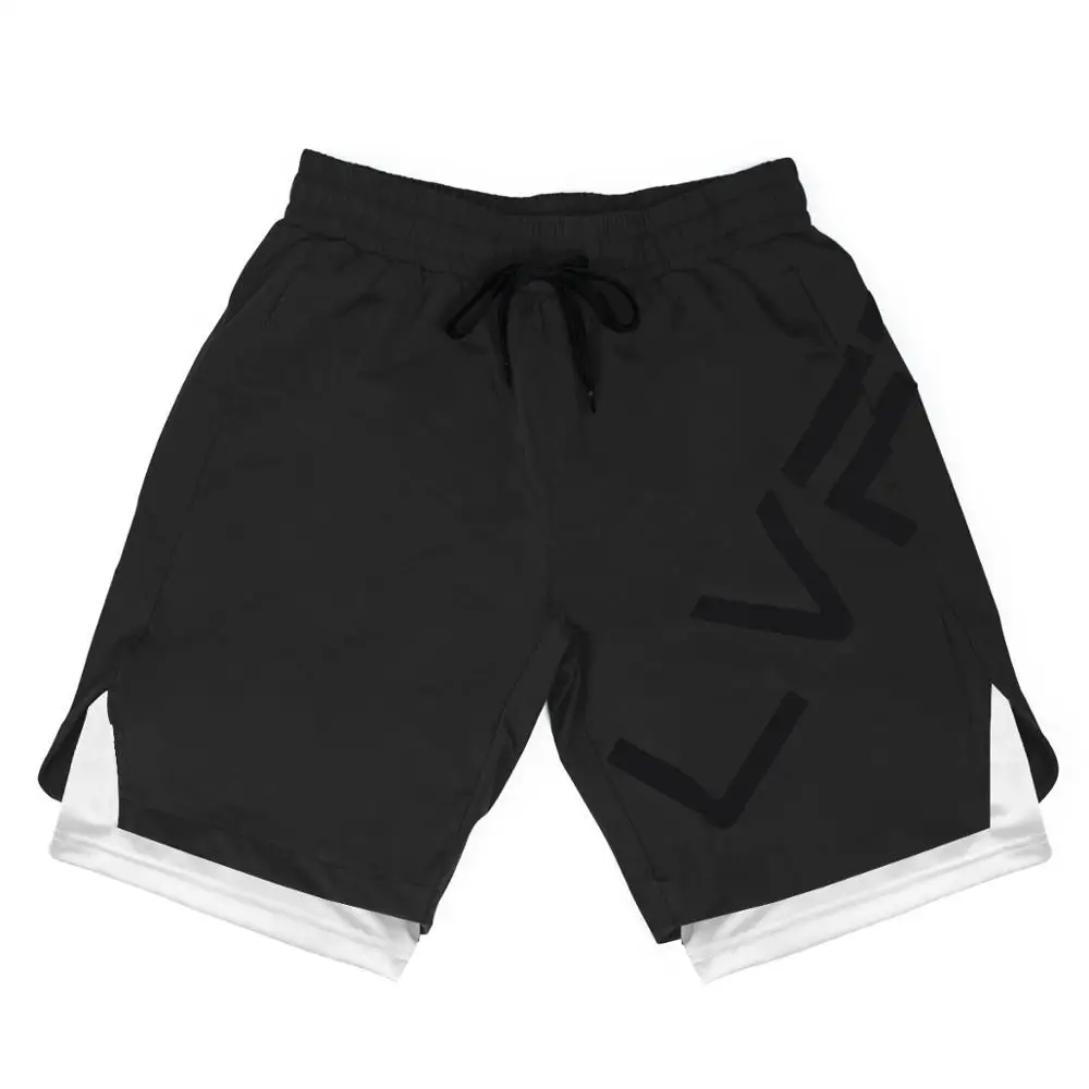 Running Sport Shorts Men 2 in 1 Short Sweatpants Gym Fitness Training Quick dry Shorts Beach Short Pants Male Clothing