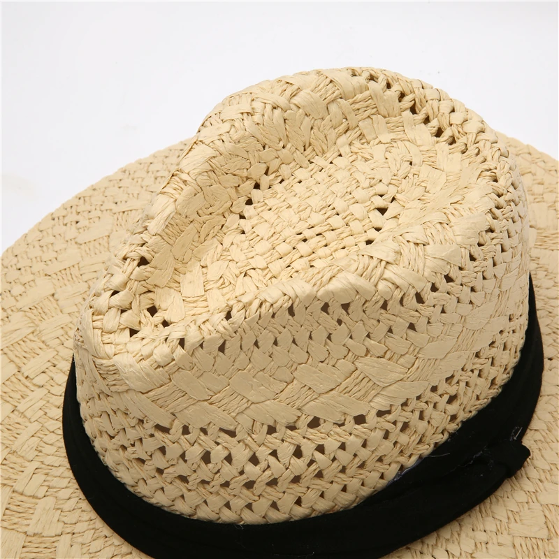 Panama Hat Summer Sun Hats For Women Men Beach Straw Hat Fashion UV Sun Protection Travel Cap Chapeu Feminino