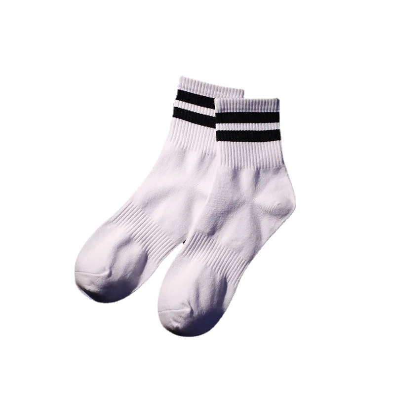 Calcetines deportivos cortos para hombre y niña, calcetín de algodón 100, color blanco y negro, Estilo Vintage, ropa de calle informal