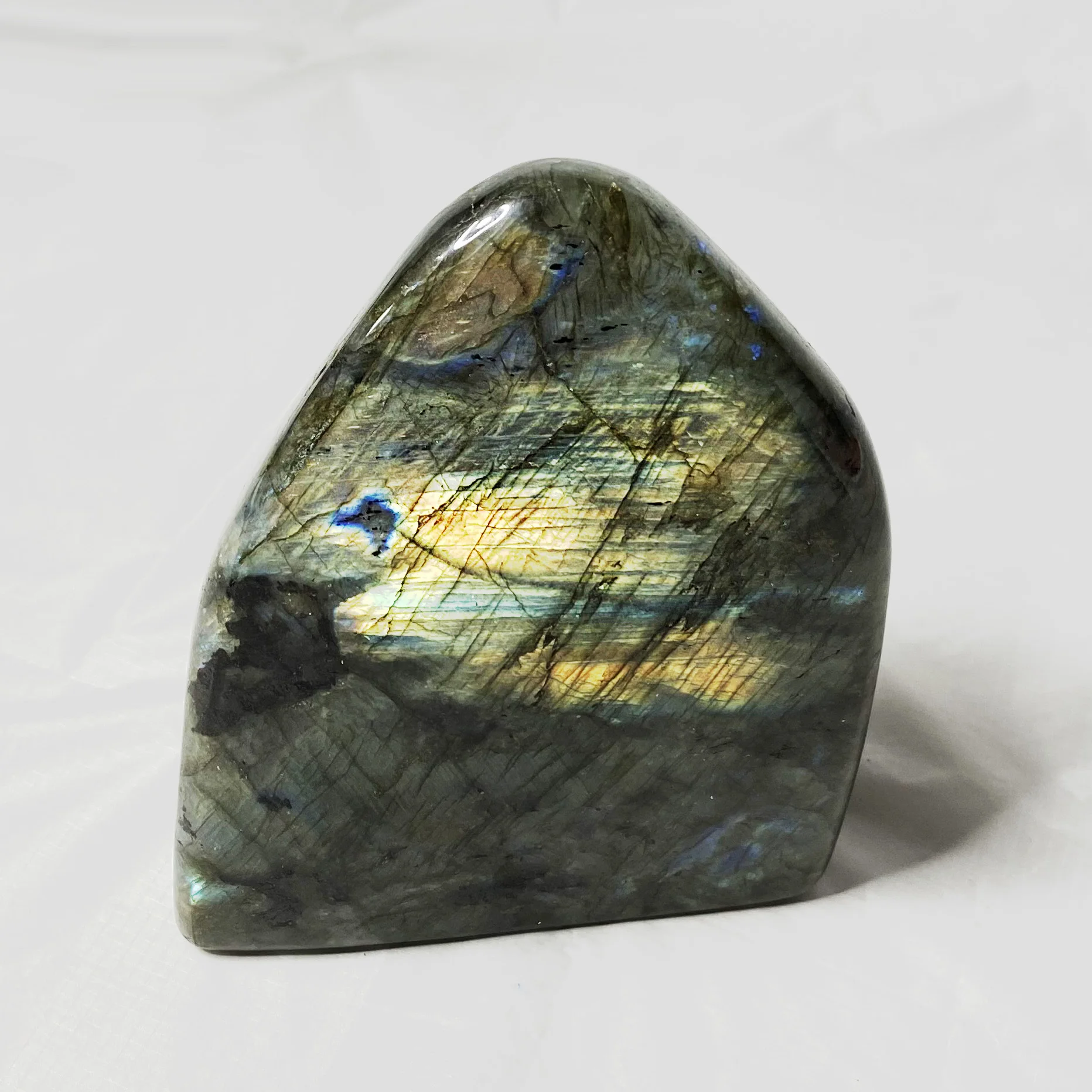 Natural Labradorite Free Form Study Home Decoration Double-sided light Craft Collection Color Decoration Gift Healing