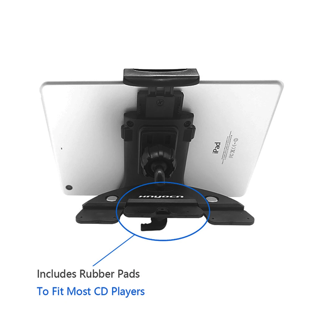 XNYOCN Adjustable Car CD Slot Tablet Phone Car Holder for iPhone 12 11 8 XR Samsung 4-12 Inch Tablet Stand for iPad Pro Air Mini
