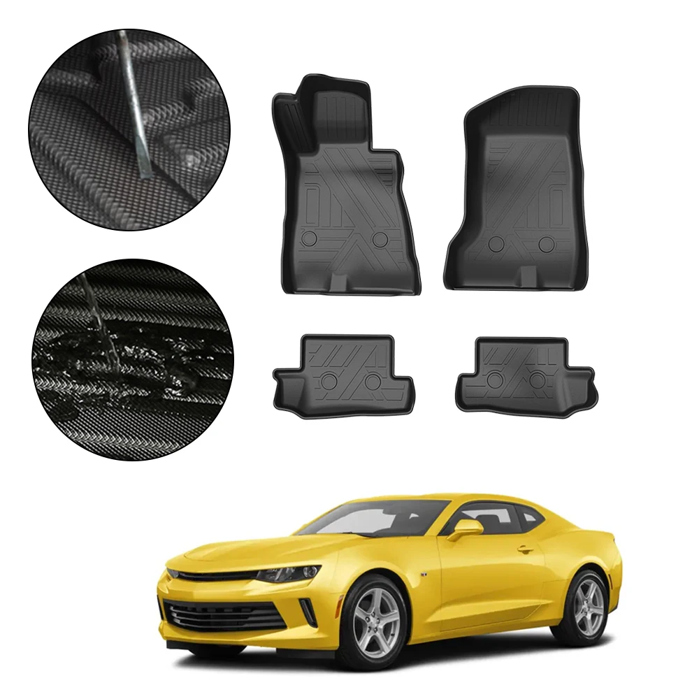 

Автомобильные коврики из ТПЭ для Chevrolet Camaro 2016 2017-2019, 5-местные водонепроницаемые Нескользящие аксессуары для автостайлинга, обновление интерьера