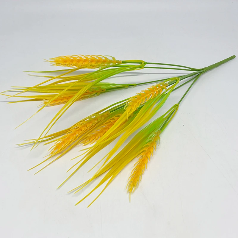 Artificial Wheat Spike Flower, Rice Bouquet, Wheat Straw Plastic Wheat Grain, Home Garden Party, Wedding Decoration
